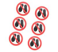 ROMISBABA 6 pezzi Adesivi Segnali di Avvertimento Rotondi Vietato Calpestare in Vinile Resistente per Superfici Piane Facili da Applicare e Rimuovere per Sicurezza in Cantieri e Aree di