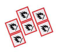 ROMISBABA 6 Pezzi Etichette di Sicurezza Antincendio in Pvc per Bidoni della Spazzatura, Adesivi per Gestione della Sicurezza Pubblica e Sensibilizzazione al Rischio Incendio