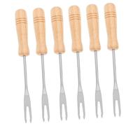 ROMISBABA 6 Pezzi Forchette Fonduta in con in Ergonomico Forchette da Mescolare Piccole Cioccolato Formaggio Frutta e Gelato Strumenti Versatili per Cucina e Barbecue