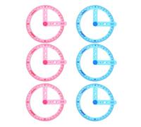 ROMISBABA 6 Pezzi Goniometro Circolare in Plastica a 360 Gradi Righello Integrato, Strumento di Disegno e Misurazione per Studenti e Professionisti, Accessorio Pratico per Architettura