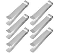 ROMISBABA 6 Pezzi Pinzetta Spegni Candela in Acciaio Inossidabile Argento Design Ergonomico e Classico, Facile da Pulire, per Stoppini di Candele e Tea Light