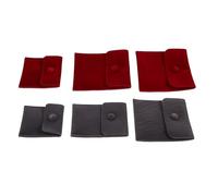 ROMISBABA 6 pezzi Sacchetti Porta Gioielli in Morbido con Bottone Pressione Organizer Compatto per Collane e Gioielli da Viaggio in Rosso Scuro e Grigio Multiuso per Custodia e Stoccaggio