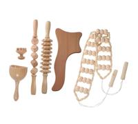 ROMISBABA 6 pezzi Strumenti per il corpo in legno Roller inciso manuale per schiena collo spalle attrezzi scolpire rilassanti per uomo donna anziani sollievo fatica multiuso 6 pezzi
