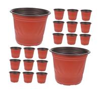 ROMISBABA 60 pezzi Vasi da Fiori in Plastica a Due per Piantine Vasi Leggeri e Portatili Drenaggio Contenitori Salvaspazio per Succulente e Coltivazione in Balcone e Giardino