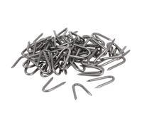 ROMISBABA 70 Pezzi Chiodi U in per Picchetti Fissaggio Recinzione e Rete Fissaggio Stabile per Telo Pacciamatura Sintetico e Bordura Aiuola