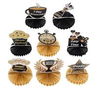 ROMISBABA 8 Pezzi Decorazioni a Esagoni per Festa Pensionamento Addobbi Sospesi Facili da Installare Carta Sicura e Creativa per Celebrazioni Adulti ed Eventi Anziani