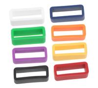 ROMISBABA 8pezzi Anello Anticaduta Fibbia Anello Porta-cinturino in Silicone Accessori Per Orologio Bianco Giallo Verde Blu Nero Arancione