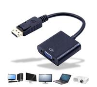 ROMISBABA Adattatore Displayport Vga Maschio-femmina Nero Convertitore Video Full HD Alimentazione Esterna Video Stabile e Resistente per Monitor e Tv