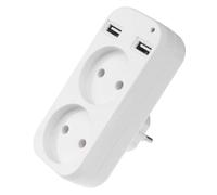 ROMISBABA Adattatore Presa a Muro Doppia Usb, Multipresa Compatta per Viaggio, Pannello a Parete Ac220-240v, Caricabatterie Parallelo per Smartphone e Tablet