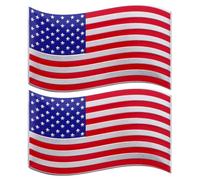 ROMISBABA Adesivi Auto Bandiera Americana in Alluminio Impermeabili 2 Pezzi, Decalcomanie Automobilistiche Resistenti alle Intemperie per Auto e Moto, Adesivi Decorativi Removibili