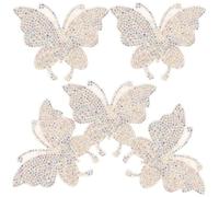 ROMISBABA Adesivo Farfalla Strass Sticker Farfalla Cristallo Autoadesivo 5 Pezzi , per Decorazione Abiti e Bagagli