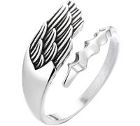 ROMISBABA Anello Ala d'Angelo Regolabile Aperto per Donna e Uomo Gioiello Piuma Elegante e Simbolico Accessorio per Ragazze e Adolescenti Regalo Significato di Protezione e Custodia