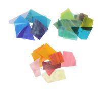 ROMISBABA Bags Colorful Microwave Kiln Fusing Glass per Gioielli e Progetti | Frits Misti da 100g, Vetro Trasparente, Effetti Gradiente Colore Casuale