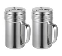 ROMISBABA Barattoli per Spezie Manico Anti-ruggine Set 2 Pezzi in Acciaio Inossidabile 304 Facile da Spargere per Cucina e Condimenti