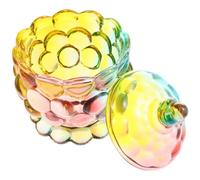 ROMISBABA Barattolo in Vetro a Forma di Cubo da 200ml per Dolci e Biscotti Design Raffinato e Resistente all'Usura per Ufficio e Buffet