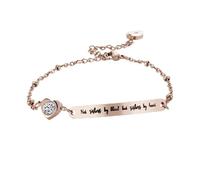 ROMISBABA Bracciale Not by Blood but by Heart in Acciaio Al Resistente Design Regolabile e Creativo Adatto Diverse