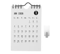 ROMISBABA Calendario da Parete Compatto e Leggero Design Elegante in Carta e Metallo per Organizzazione Annuale in Spazi Ridotti per Casa Ufficio e Viaggi