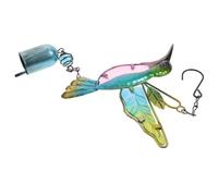 ROMISBABA Campanello Eolico Forma di Colibrì in Vetro Decorazione da Giardino Ciondolo Tema Colibrì Campanello Eolico Elegante per Balcone e Giardino