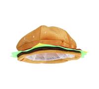 ROMISBABA Cappello da Hamburger Creativo Giallo, Leggero e Confortevole, per Performance di Danza e Carnevale, Design Originale a Forma di Burger