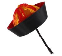 ROMISBABA Cappello Storico Cinese per con Treccia a Coda di Cavallo Copricapo Tradizionale Hanfu in Costume Qing Accessorio Cosplay per Spettacoli Teatrali e Performance di Danza