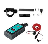 ROMISBABA Caricatore Moto Sae Singolo USB con Porta Type-c Adattatore con Voltmetro Pulsante Off e Protezione Intelligente per Smartphone