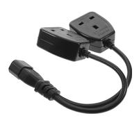 ROMISBABA Cavo Adattatore Alimentazione Maschio Doppia Spina Uk Nero con Conduttore in Rame Prolunga Sicura per Ups e Sistemi Compatibili Inghilterra