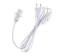 ROMISBABA Cavo Lampada Interruttore On/off 1,8 M Portalampada E14 Spina Ue Leggero in Pvc per Camera da Letto e Bagno