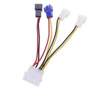 ROMISBABA Cavo Prolunga 4p a 3pin per Ventola PC Connettore, Riduzione Rumore e Decelerazione, Materiale Plastico e Metallo, per Raffreddamento CPU in Festa Estiva Colore Colore Casuale
