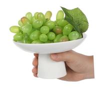 ROMISBABA Ceramic Pedestal Fruit Serving Platter High Footed Bowl For Snacks And Desserts Decorative Kitchen Counter Display Tray For Elegant Table Centerpiece