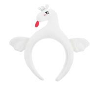 ROMISBABA Cerchietto Facile da Indossare e Stabile in Peluche Bianco Forma di Cigno per Chioma per Cosplay e Festival Musicali per Adulti e Ragazzo Ragazza