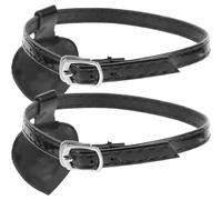 ROMISBABA Cinghie Elastiche per Scarpe Tacchi Alto Donna in Pelle Microfibra Nere Antiscivolo e Staccabili 1 Paio per Scarpe senza Cinturini Comode e Pratiche