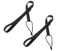 ROMISBABA Cinghie per Guinzaglio da Snowboard Nere Fibbia Regolabile, Set 2 Pezzi per Sicurezza e Traino in Montagna, Accessori Leggeri per Sport Invernali da Uomo