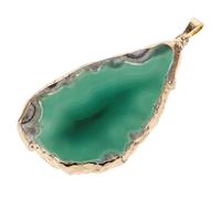 ROMISBABA Ciondolo in Agata Verde per Collana Fai da Te e Pendenti | Lavorazione Fine, Robusto per Progetti Artigianali, Adatto a Decorazioni Sospese e Creazioni DIY