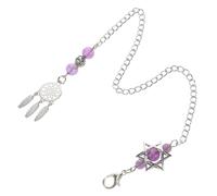 ROMISBABA Ciondolo Pietra Naturale Con Rete Dei Sogni Catena Fatta Mano Per Portachiavi e Accessori Elegante Collana Cristallo Di Occhio Di Tigre e Ametista Per Buona Fortuna
