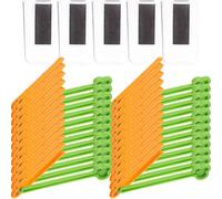 ROMISBABA Clip Chiudi Sacchetti per Alimenti a Forma di Carota in Plastica, Forte e Resistente, Confezione da 5 Set Scatola Porta Clips per Cucina