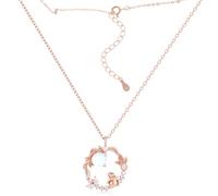 ROMISBABA Collana Donna con Ciondolo Coniglio Regolabile in Argento Rosa Design Coniglio Celeste Adorabile Gioielli con Charm Coniglietta Regalo Elegante per Anniversari e Compleanni