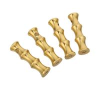 ROMISBABA Connettori in Lega di Alluminio per Ringhiere Carrello di Servizio, Raccordi Trasversali per Montanti in Vetro Finitura Bambù, Set 4 Pezzi per Supporti Mobili e Vetrine