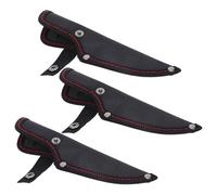 ROMISBABA Custodia per Coltelli e Protettore per Lame da Cucina da Viaggio Oxford Nero Set 3 Chiusura a Scatto, Portatile