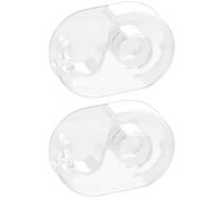 ROMISBABA Dispenser in Plastico Elegante Nastro Adesivo 2 Pezzi per e da Ufficio Nastro da 1,5 Cm Taglierina Integrata e Bordi Lisci per Impiego in Ufficio e Laboratorio