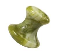 ROMISBABA e Confortevole Bordi Lisci per Massaggio dei Meridiani da Massaggio Viso a Forma di Fungo in Jade Verde per Bellezza Facciale e Rilassamento