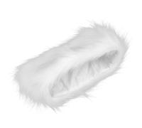 ROMISBABA Fascia Calda la Testa in Pelliccia Sintetica Bianca, Copricapo da Donna Morbido e Comodo per Inverno, Accessorio per Chioma per Uso Quotidiano e Attività All’aperto