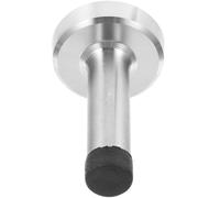 ROMISBABA Fermaporta Extra in Acciaio Inox Satinato Punta in Gomma Antiscivolo, Protezione da Parete Silenziosa per Porte Interne e Moquette, Montaggio a Muro per Uso Domestico