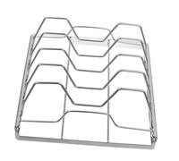ROMISBABA Graticola Barbecue Portatile in Acciaio Inossidabile per Arrosti e Bistecche Supporto Stabile per Grill da Giardino per Barbecue Allaperto e