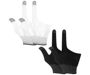 ROMISBABA Guanti da Gioco Touchscreen 2 Paia Manicotti per Dita Tessuto Traspirante Leggero e Presa Antiscivolo per Gaming su Dispositivi Mobili e Sport di Precisione