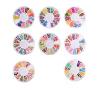 ROMISBABA Kit 8 Scatole di Argilla Polimerica per Nail Art Decorazioni a Fetta di Frutta, Morbido, Pratico e Multifunzione per Artigianato Art Fai da Te a Casa