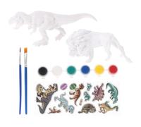ROMISBABA Kit di Pittura Dinosauri per 2 Set in Vinile Decorazione Realistica per Desktop e Casa per Creatività e Giochi Fai da Te