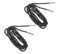 ROMISBABA Lacci per Scarpe da Ginnastica con Cristalli Neri 120Cm Set da 2 Lacci Glitterati per Felpa Cappuccio e Stivali Cordini Decorativi in Cotone Resistente per Accessori Moda