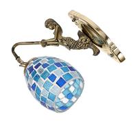 ROMISBABA Lampada da Parete Creativa Sirena in Vetro Colorato, Applique Retrò Mediterranea per Camera da Letto, Bar e Corridoio, Apparecchio di Illuminazione Decorativo con Luce Soffusa