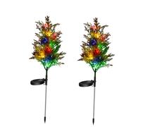 ROMISBABA Lampada Solare da Giardino con LED Forma di Albero di Pino Luce da Esterno Energia Solare per Paesaggi Cortili e Strade Decorazione Prato Ecologica e Resistente