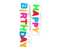 ROMISBABA Luce Decorativa LED a Stringa Lettere Inglesi per Feste di Compleanno 13 Metri Materiale PVC senza Batteria per Camere Soggiorno e Balconi